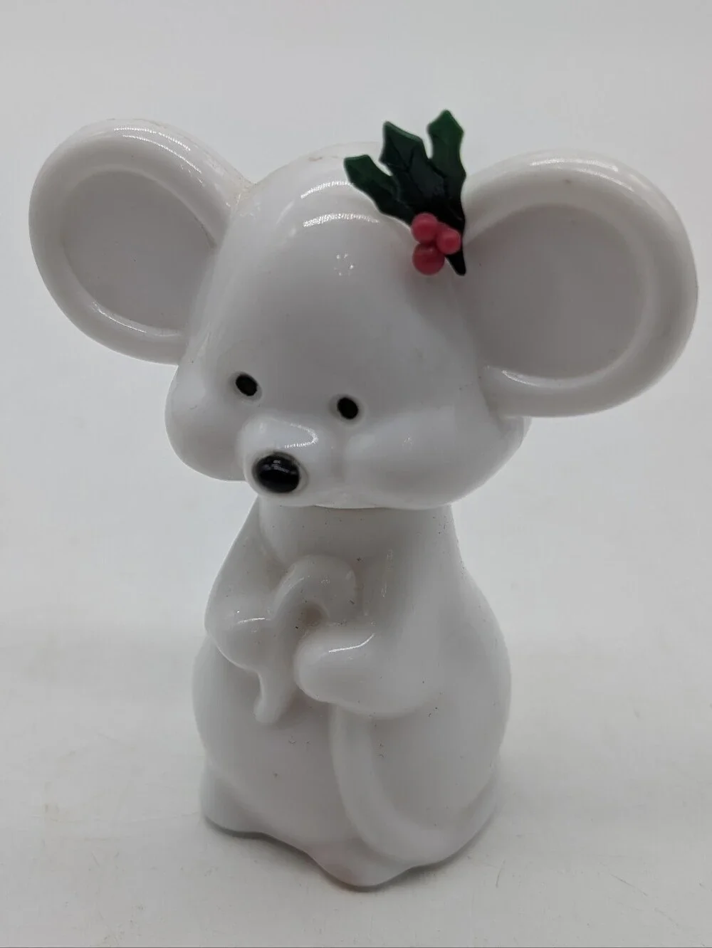 Vintage Avon Merry Mouse Christmas Perfume Bottle Cotillion Cologne .75 oz 1970s